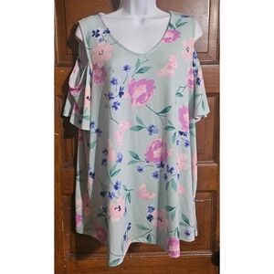 Elle Cold Shoulder Floral Top